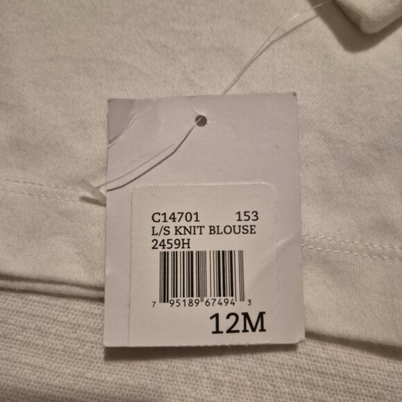 Hartstrings girls 12 months Peter Pan collar with embroidered gift box white NEW - Picture 4 of 6